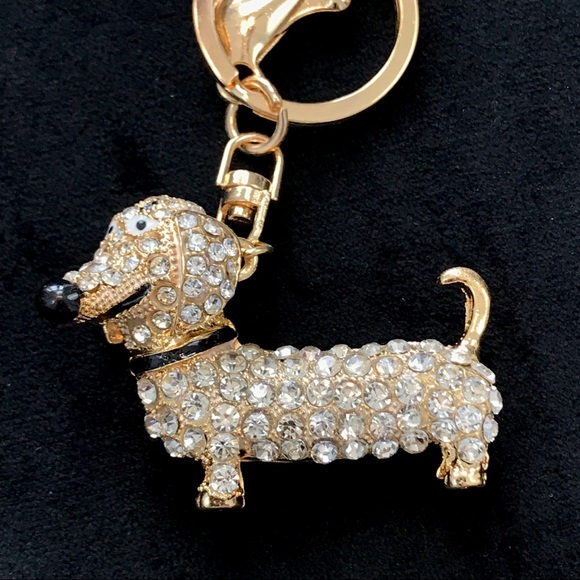 Crystal Dog Dachshund Keychain - Picture 6 of 7